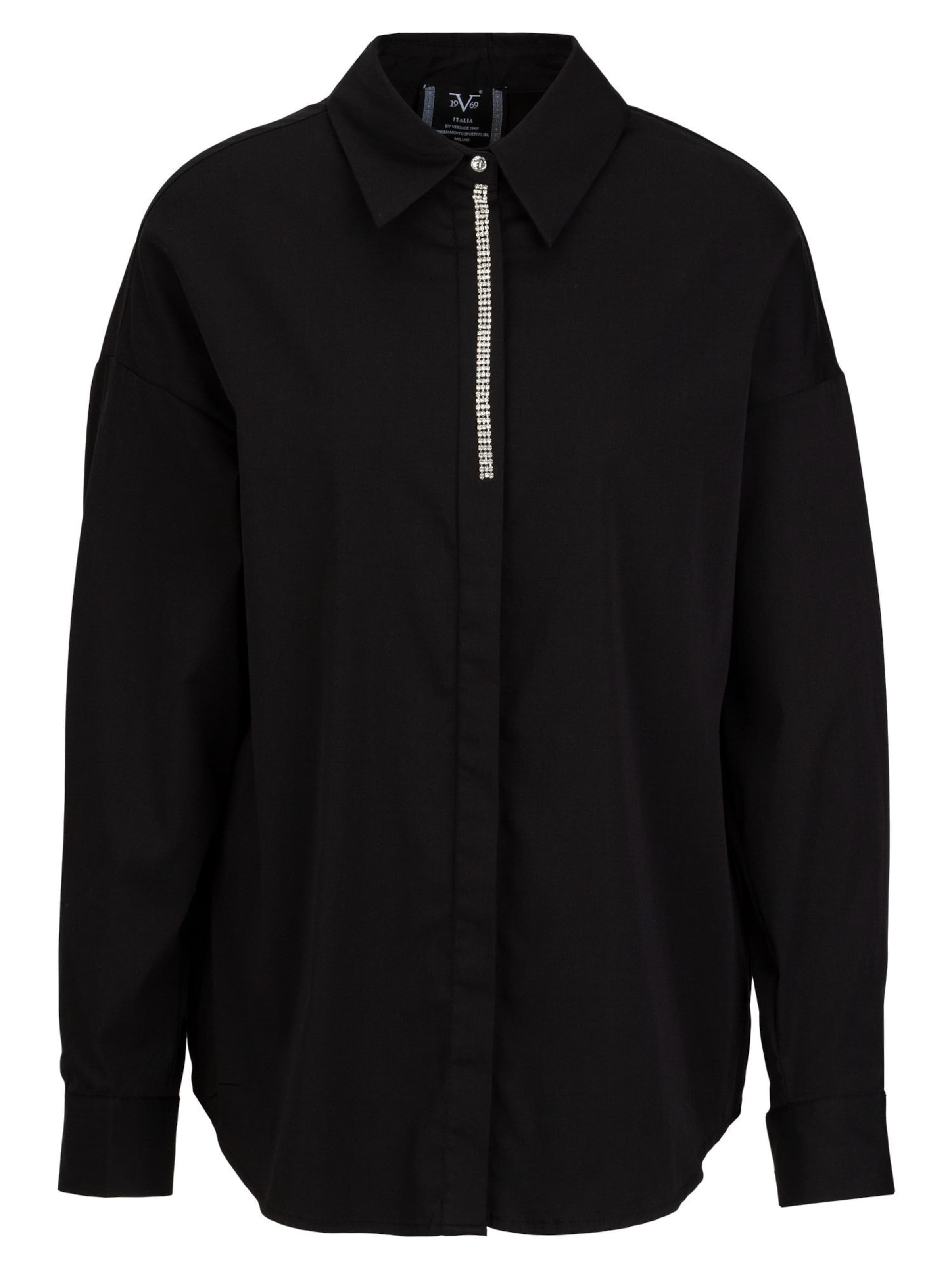 19V69 ITALIA Bluzka 'India' w kolorze czarny: przód