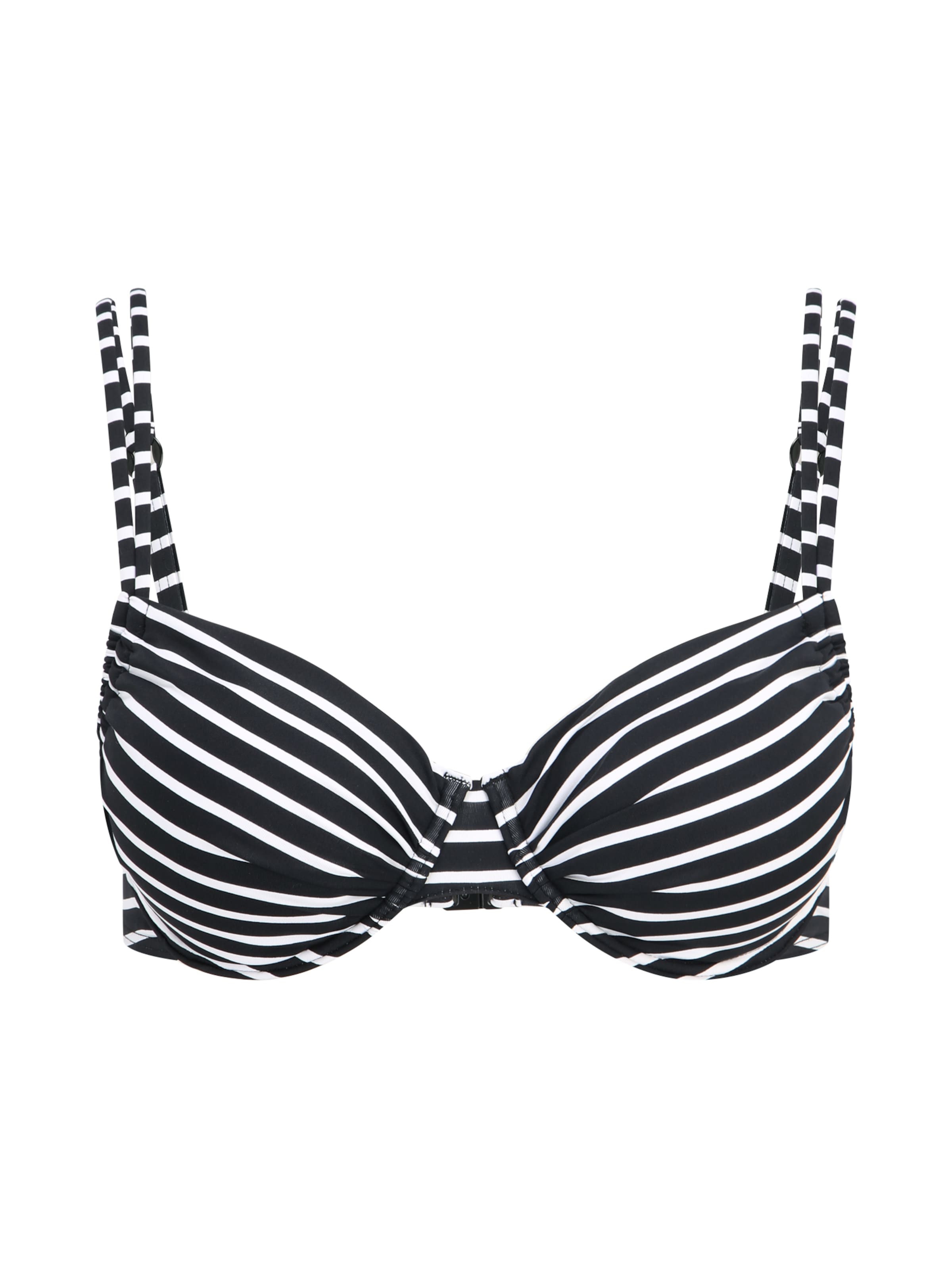 s.Oliver T-shirt Bikini top 'Hill' in Black: front