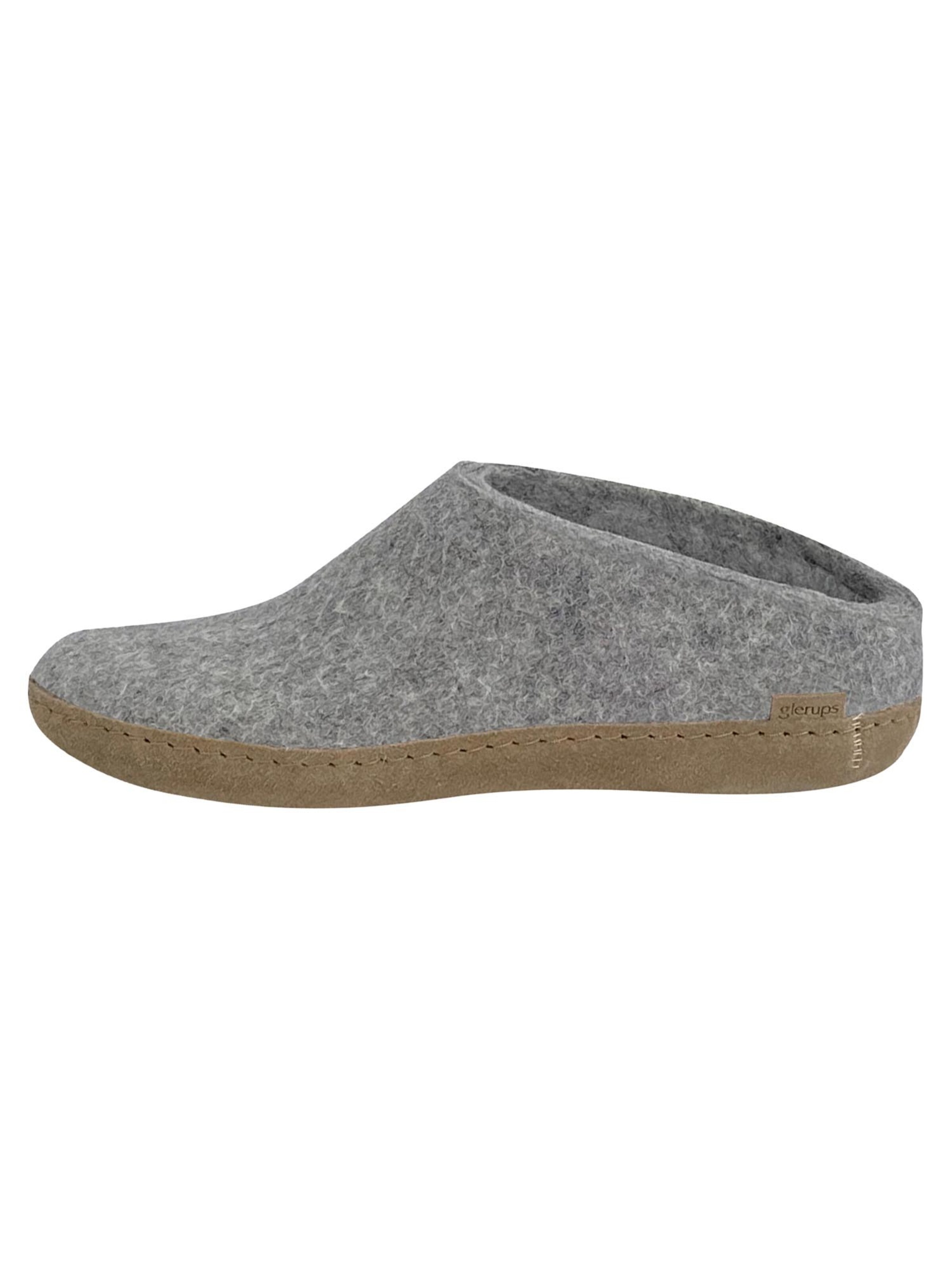 Glerups Slippers 'Classic' in Grey: front