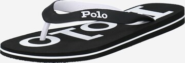 Tongs 'Bolt' Polo Ralph Lauren en noir : devant