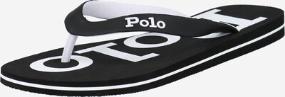 Polo Ralph Lauren Σαγιονάρες διχαλωτές 'Bolt' σε μαύρο / λευκό, Άποψη προϊόντος