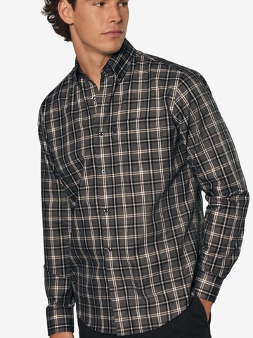 Next Regular fit Srajca | siva barva: sprednja stran