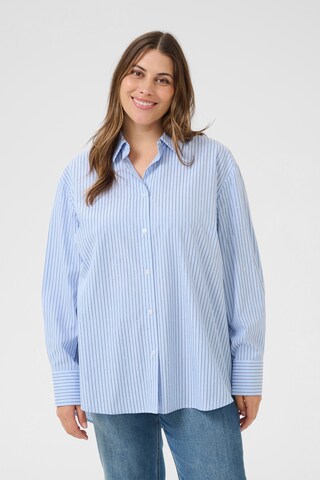 KAFFE CURVE Bluse 'Victa ' in Blau: Vorderseite