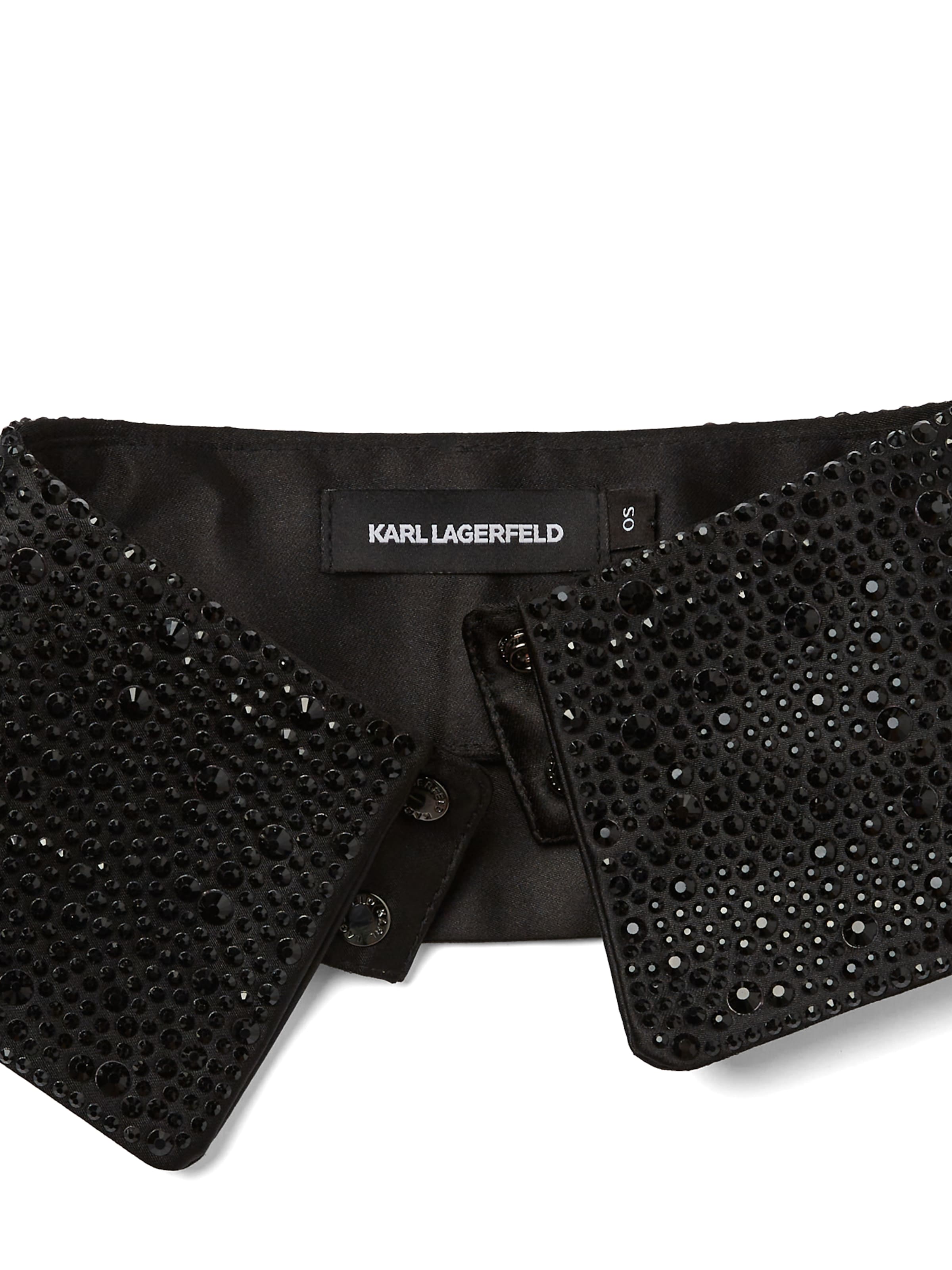 Colletto 'RHINESTONE' di Karl Lagerfeld in nero