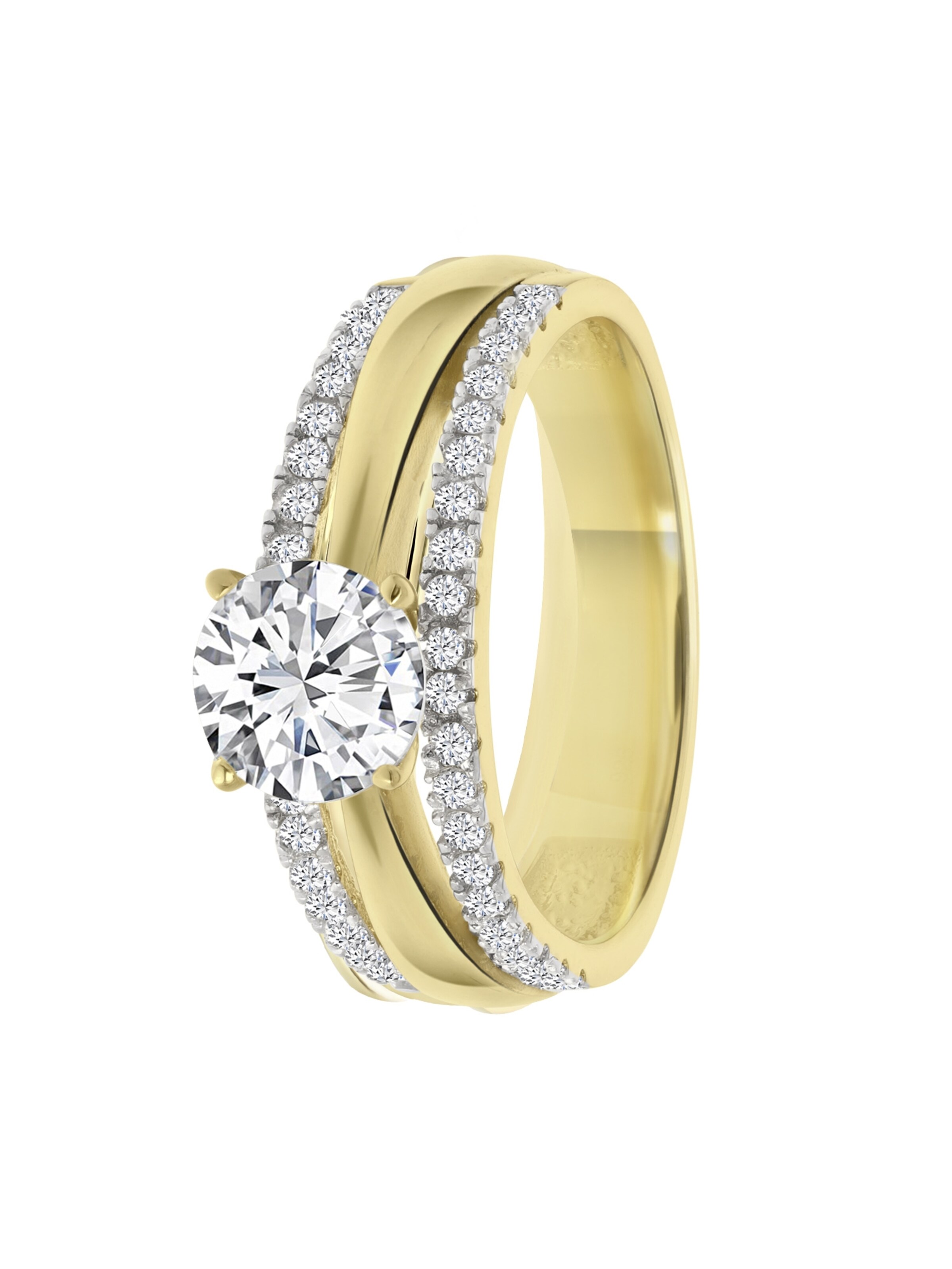 Lucardi Ring in Gold: front