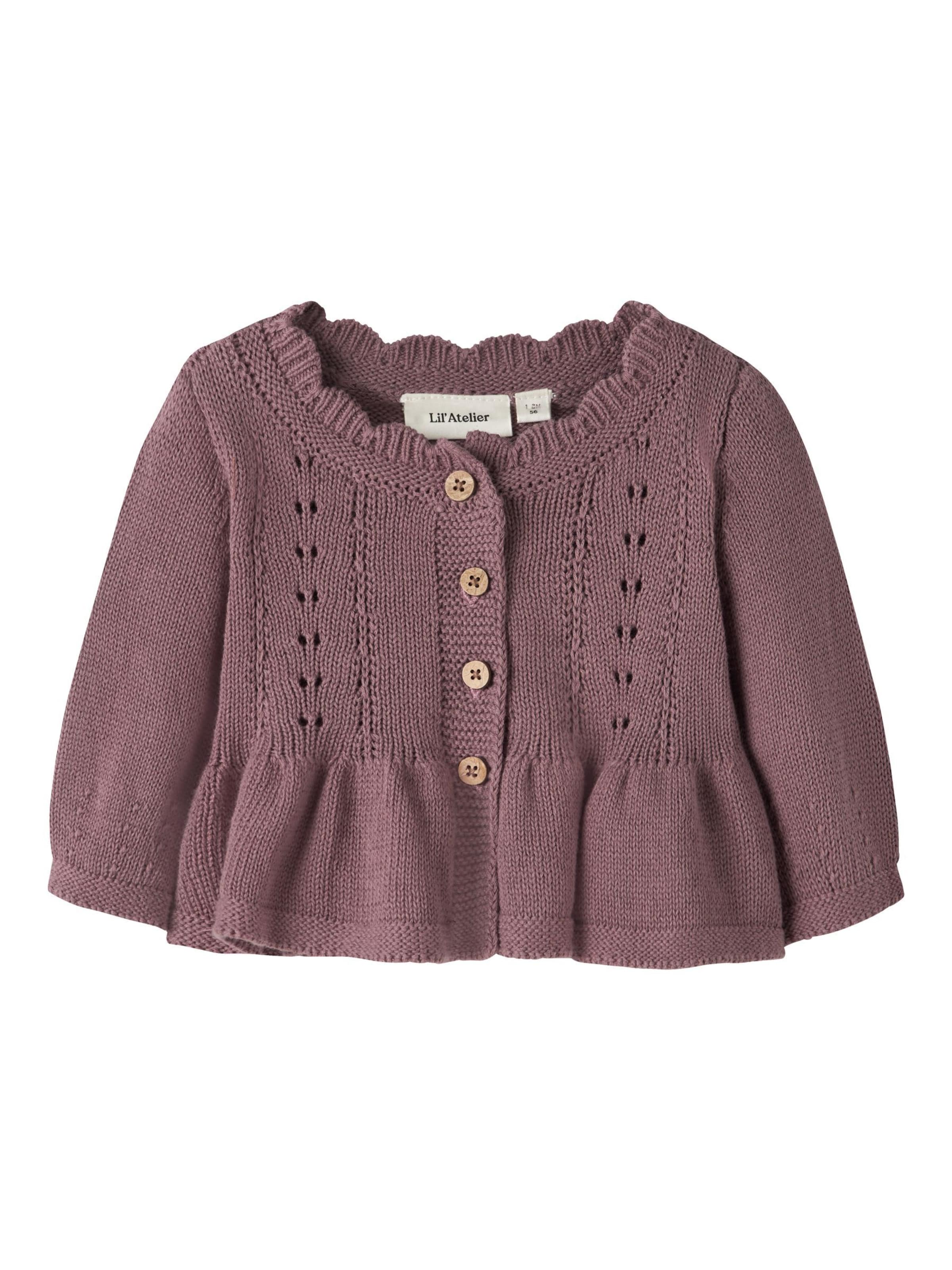 Lil'Atelier Knit Cardigan in Pink: front