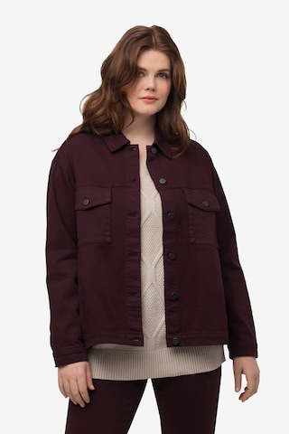 Ulla Popken Between-Season Jacket in Purple: front