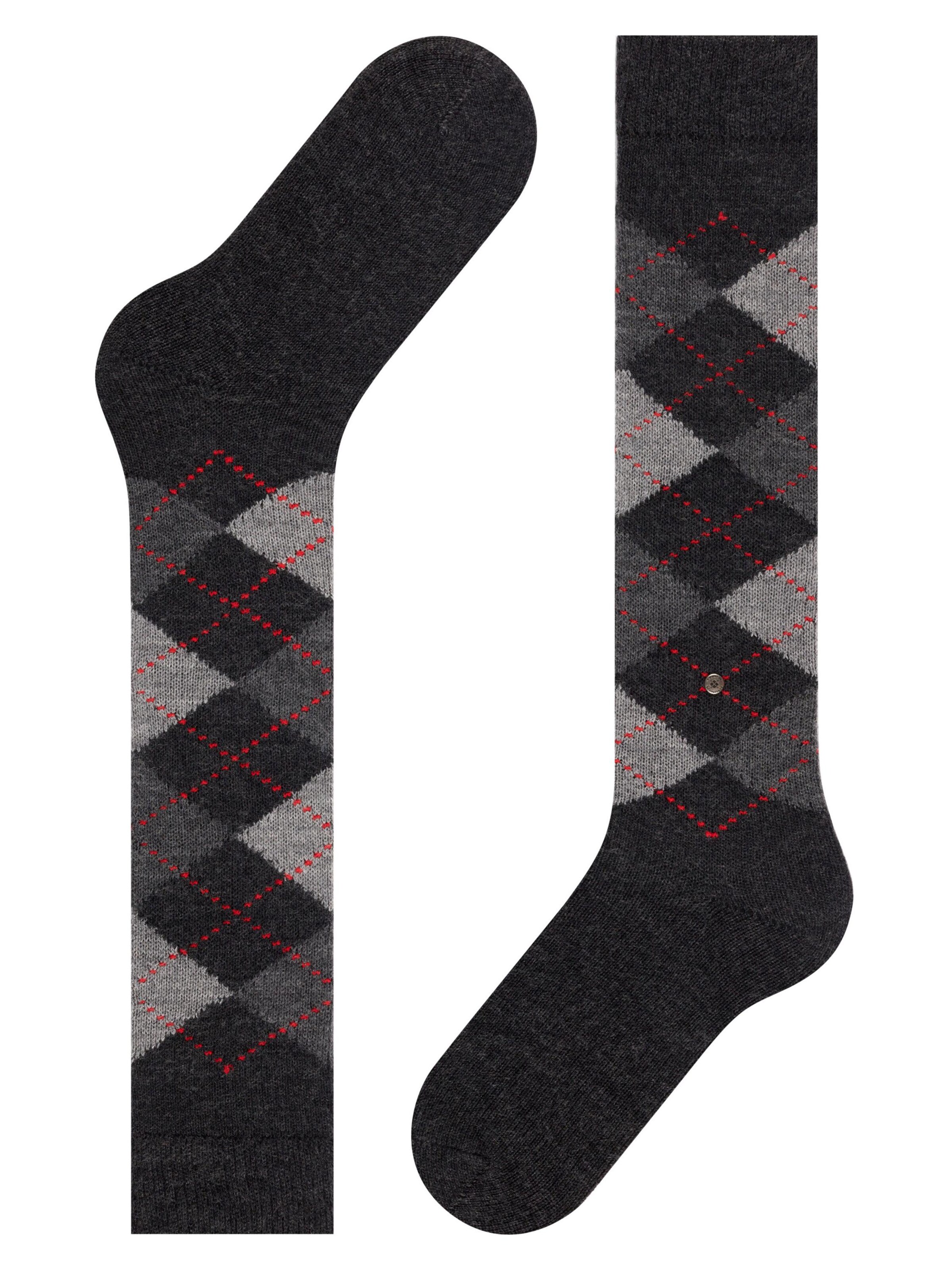 BURLINGTON Overknee Strümpfe 'Whitby'‌‌‌‌ in Grau