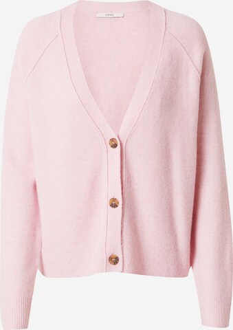 Cardigan ESPRIT en rose : devant