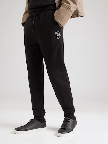 Karl Lagerfeld Tapered Hose in Schwarz: Vorderseite