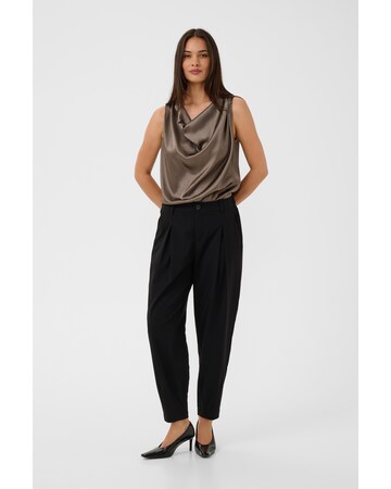 CULTURE Loose fit Pleat-front trousers 'Jamie' in Black