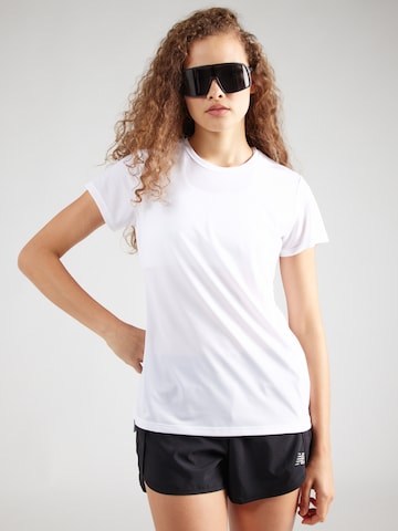 new balance - Camiseta funcional en blanco