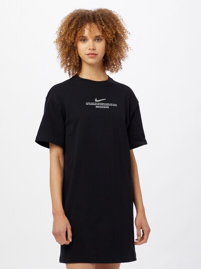 Rochie Nike Sportswear pe negru / argintiu / alb, Vizualizare model