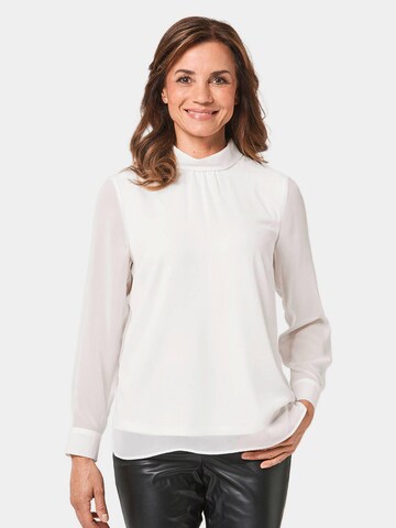 Goldner Bluse in Weiß: Vorderseite