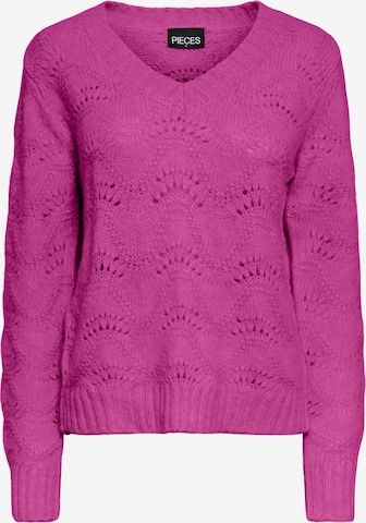 Pull-over 'BIBBI' PIECES en rose : devant