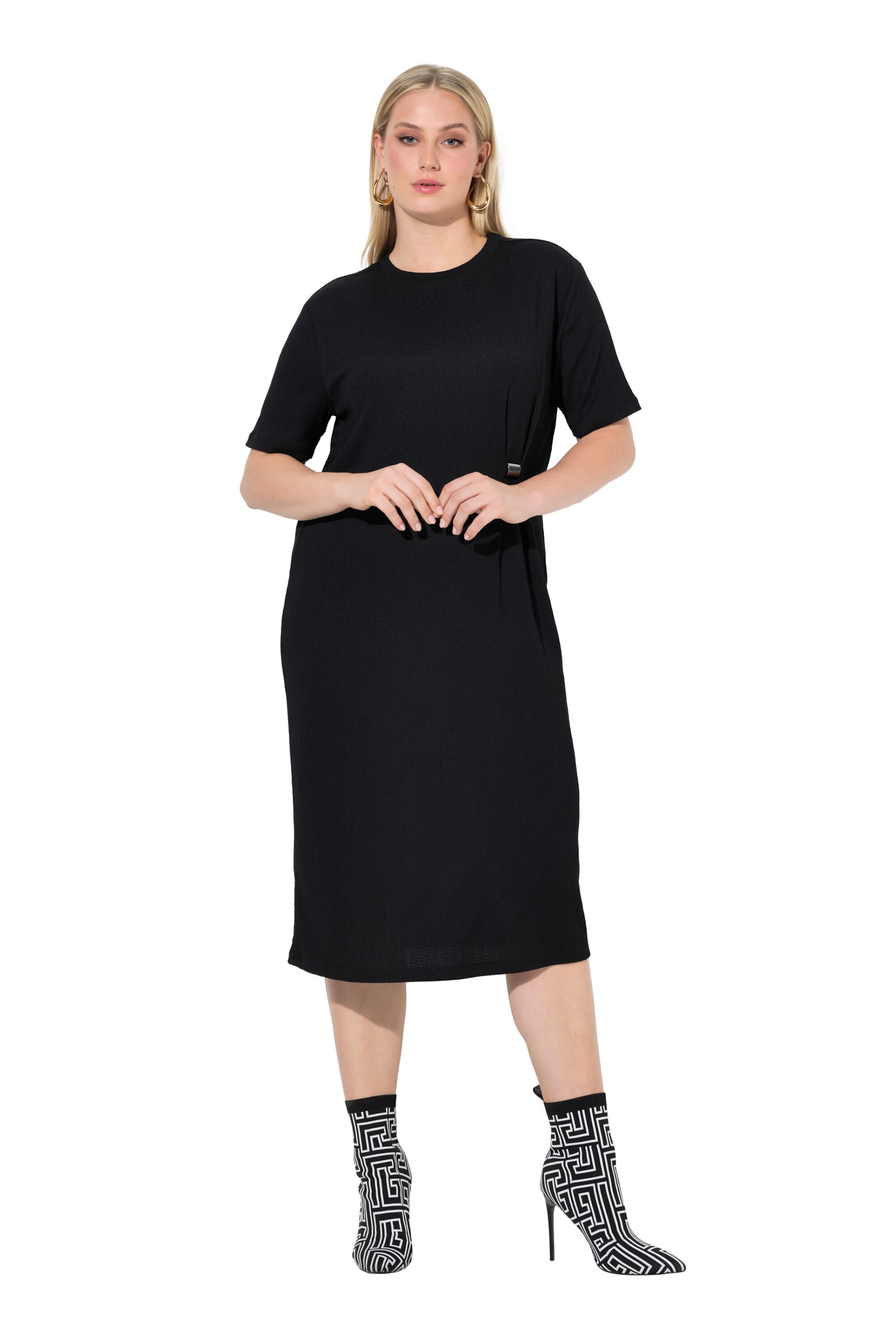 Ulla Popken Jurk in Zwart: voorkant