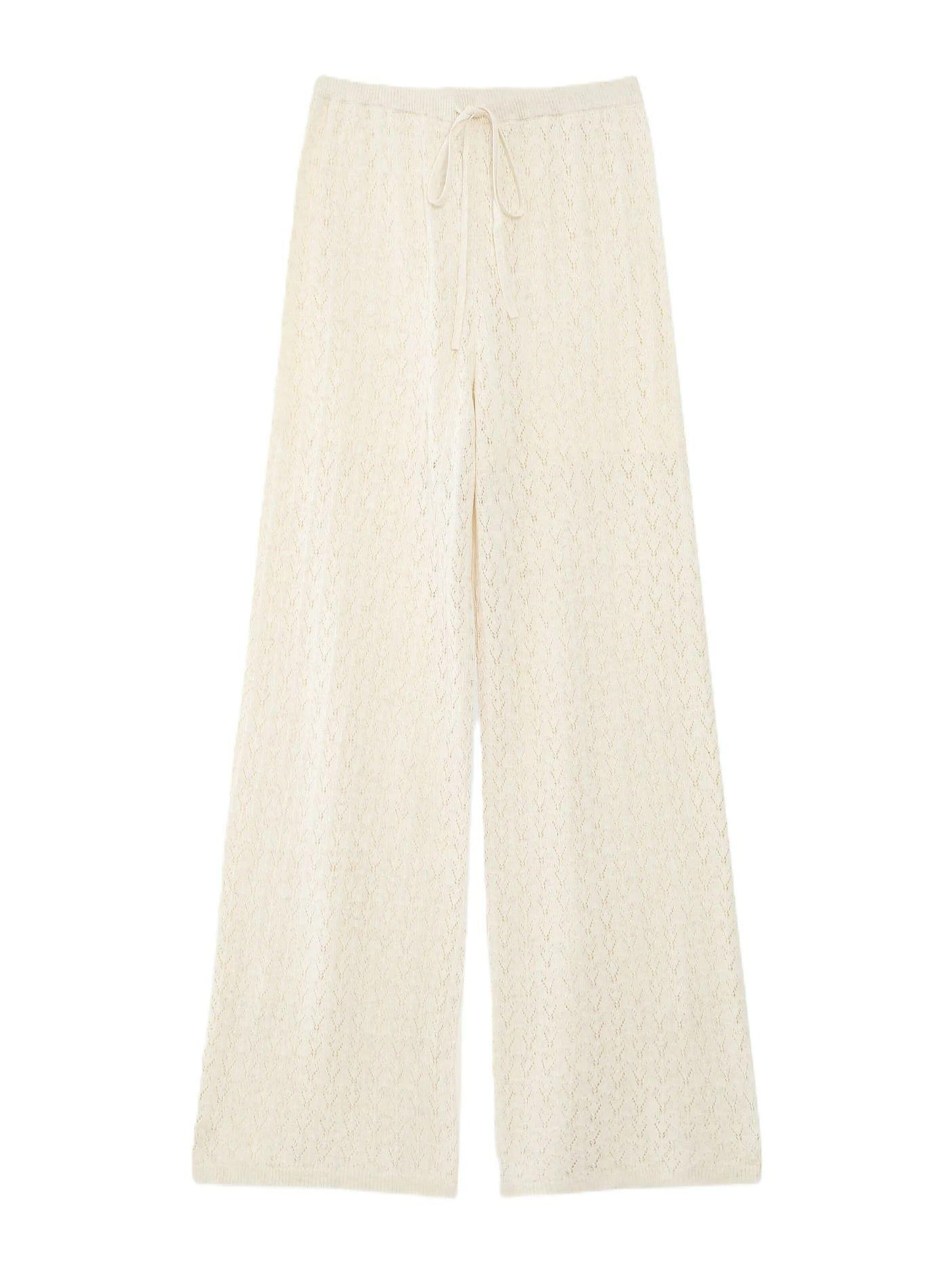 Grace & Mila Wide leg Pants 'VALADO' in White: front