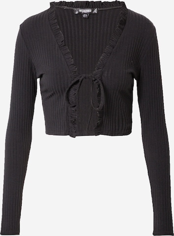 Cardigan Missguided en noir : devant