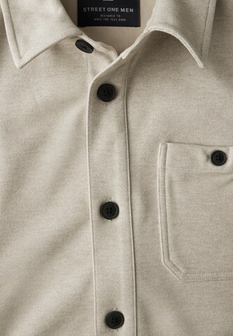 Street One MEN Regular fit Button Up Shirt in Beige