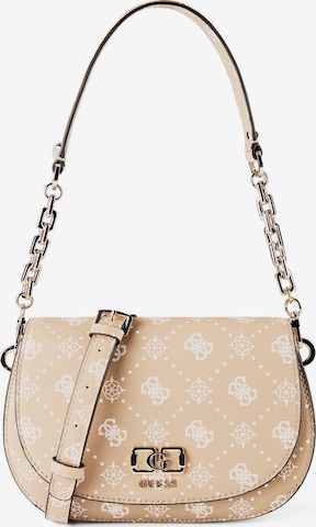 Borsa a spalla 'Emelie' di GUESS in marrone: frontale