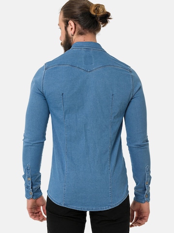 CIPO & BAXX Slim fit Overhemd 'CH189' in Blauw