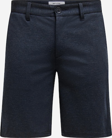 Only & Sons tavaline Chino-püksid 'Mark', värv sinine: eest vaates