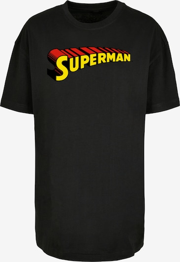 F4NT4STIC T-shirt oversize 'DC Comics Superman Telescopic Loco' en jaune / rouge / noir, Vue avec produit