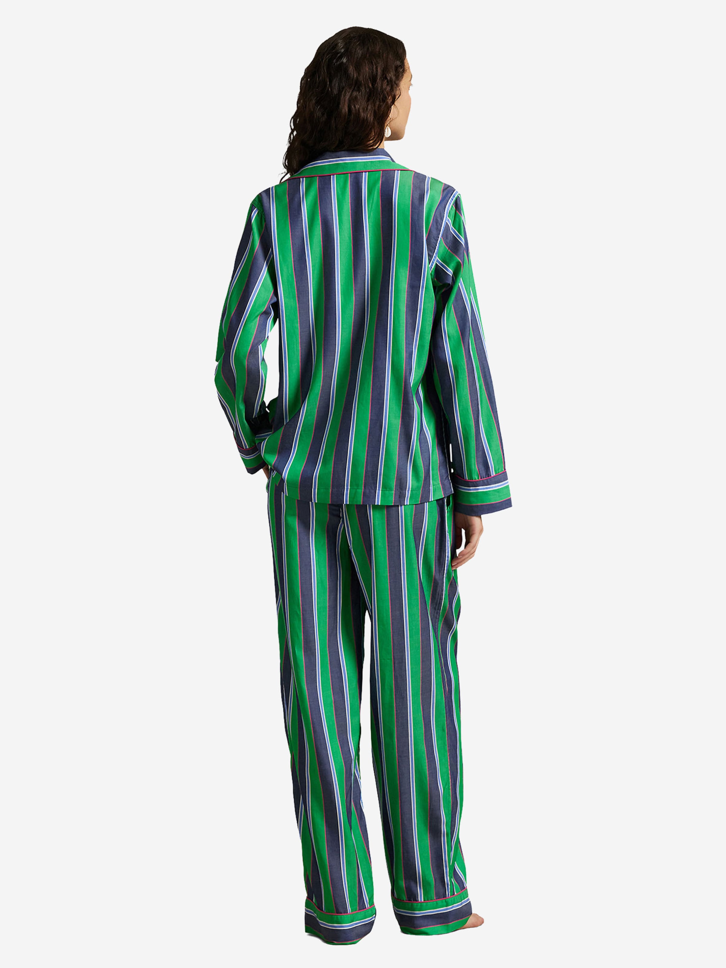 Polo Ralph Lauren Pyjama ' Cricket Stripe ' in Groen