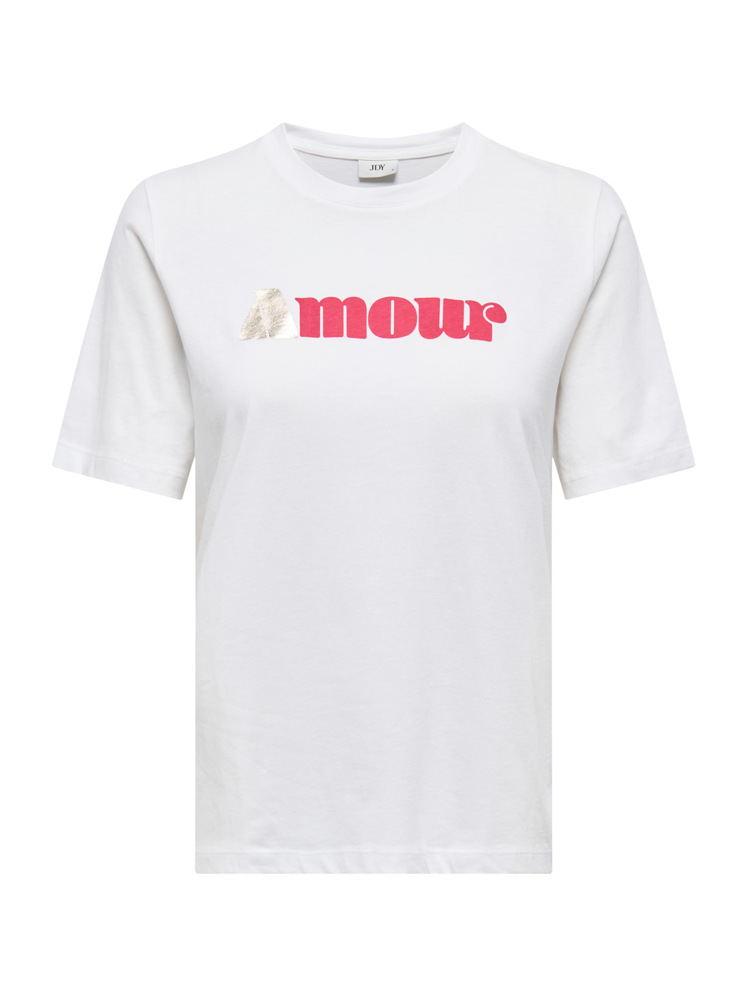 JDY T-shirt 'JDYANEMONE' en pitaya / argent / blanc, Vue avec produit