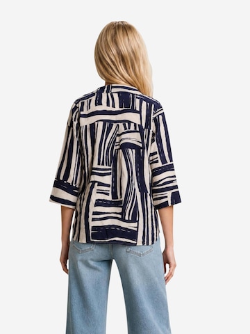 Camicia da donna 'Jdypepper 3/4 V-Neck Collar Top Wvn Dia 15363381' di Jaqueline de Yong in blu