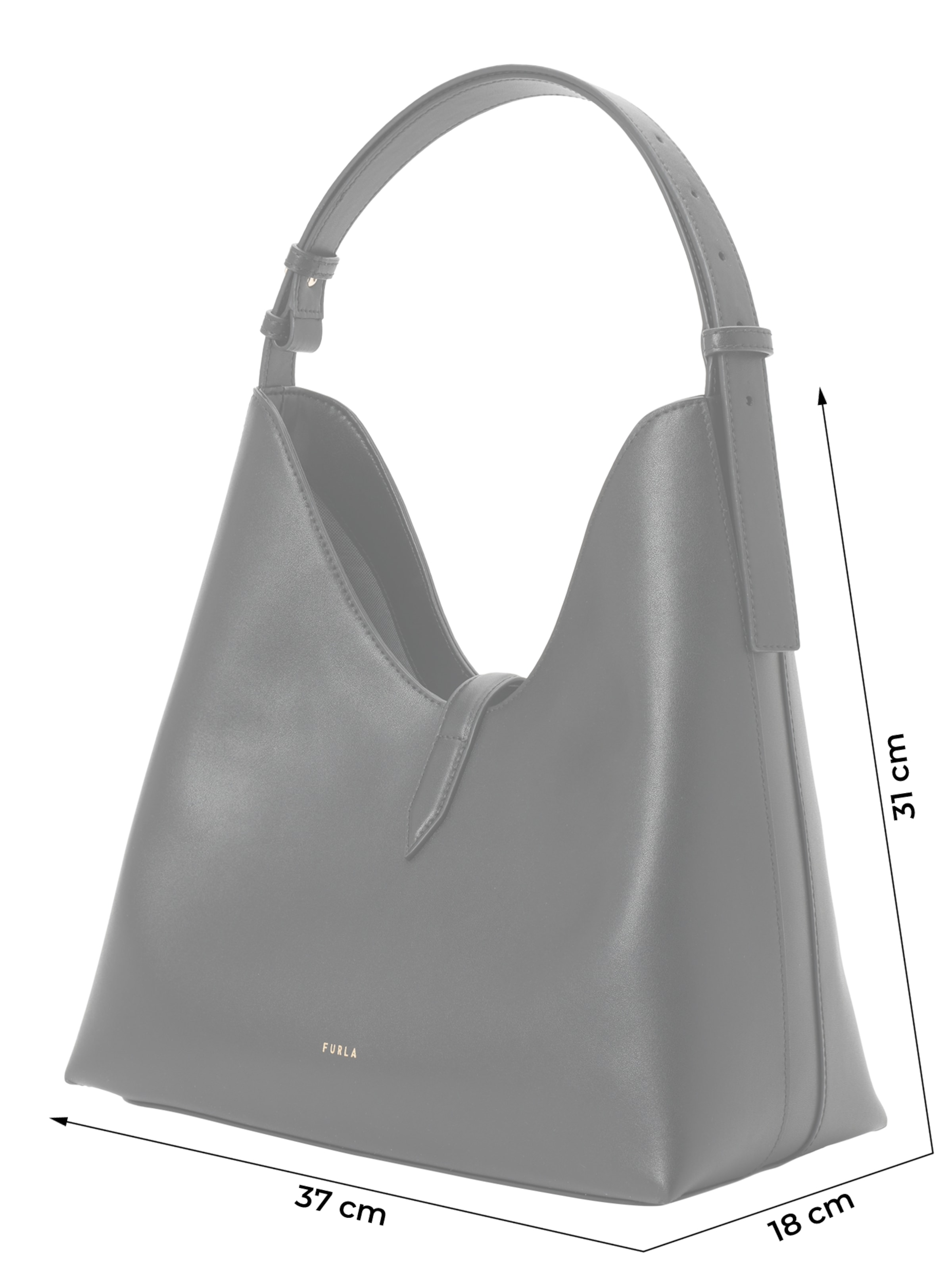 Geantă de umăr 'GOCCIA' de la FURLA pe negru