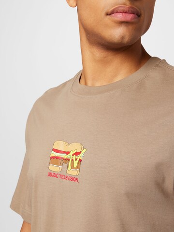 Only & Sons T-Shirt 'MTV' in Beige