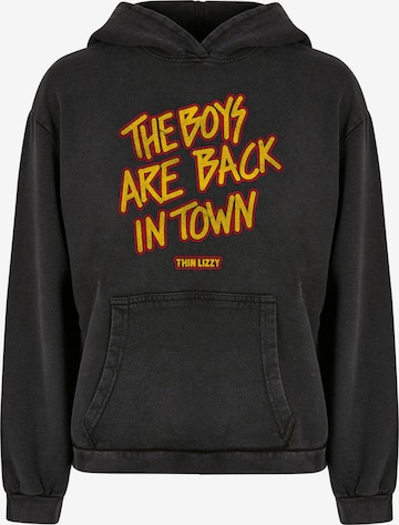 Merchcode Sweatshirt 'Thin Lizzy - The Boys Stacked' in Zwart: voorkant