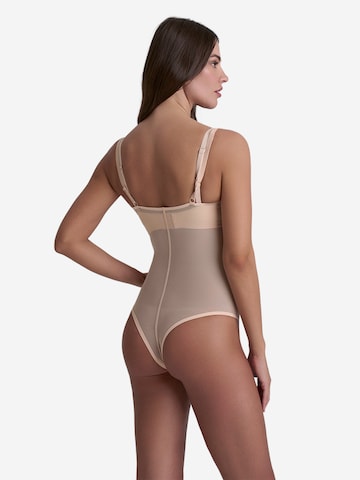 Bye Bra Shapingbody ' Forming Tulle WYOB Bodysuit' in Beige
