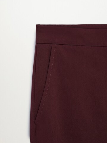 MANGO Slimfit Hose 'Cola' in Rot