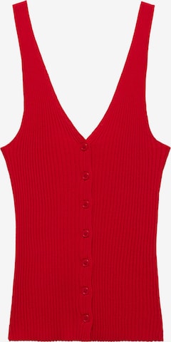 MANGO Плетен топ 'LANA' в червено: отпред