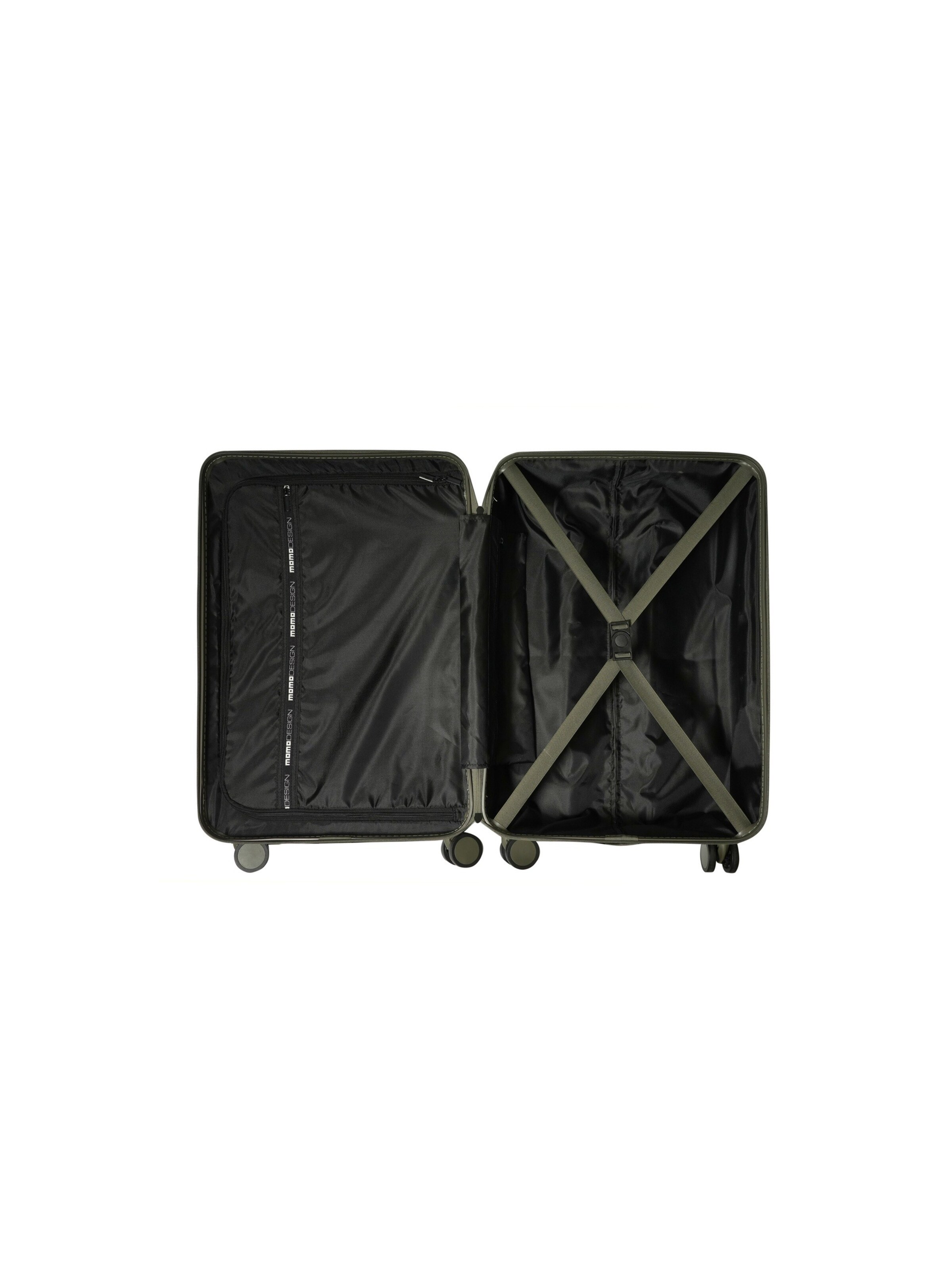 Valigia 'Trolley Medium Momo Design con Zip e Ruote Girevoli' di Momo Design in verde