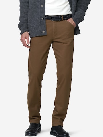 Regular Pantalon chino 'Chicago 2-5627' MEYER en marron : devant