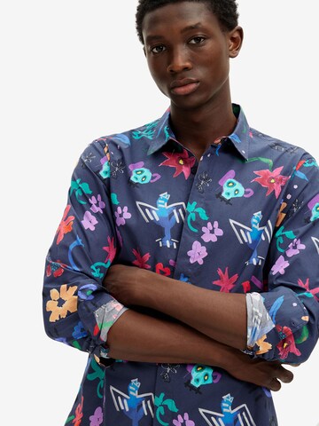 Desigual Regular Fit Hemd in Blau