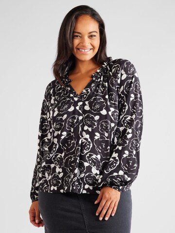 Vero Moda Curve Shirt 'Marisol' in Schwarz: Vorderseite