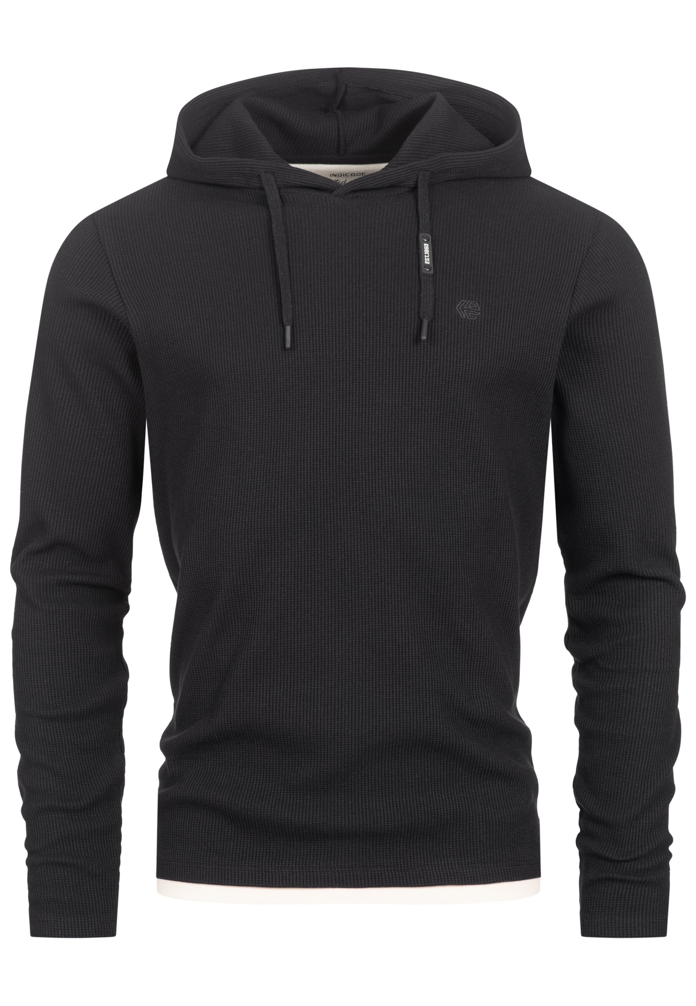 INDICODE JEANS Sweatshirt 'Marto' in Zwart: voorkant