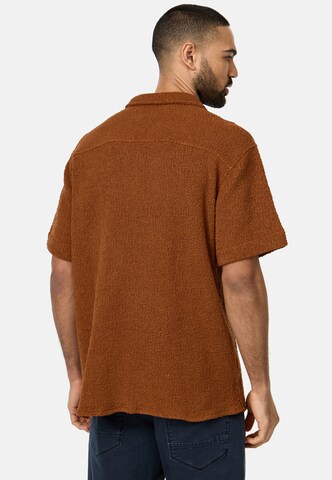 INDICODE JEANS Regular fit Button Up Shirt 'Raney' in Brown