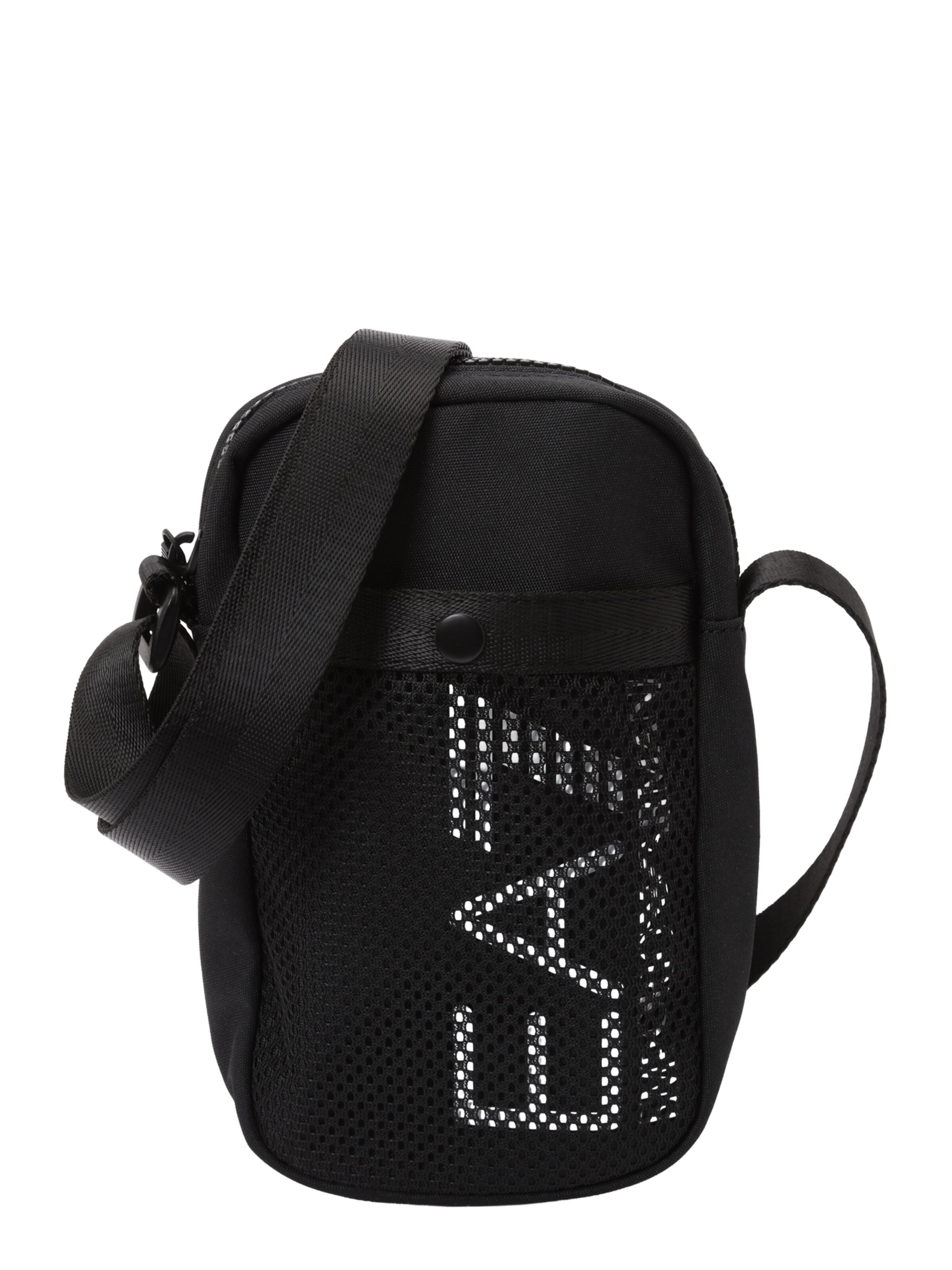 Borsa a tracolla di EA7 Emporio Armani in nero: frontale