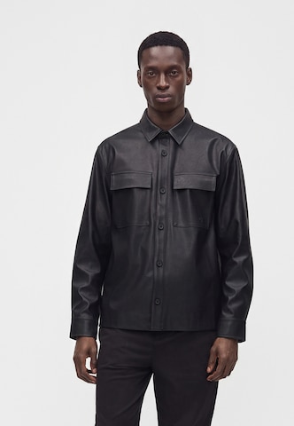 Calvin Klein Jeans Regular fit Преходно яке в черно: отпред