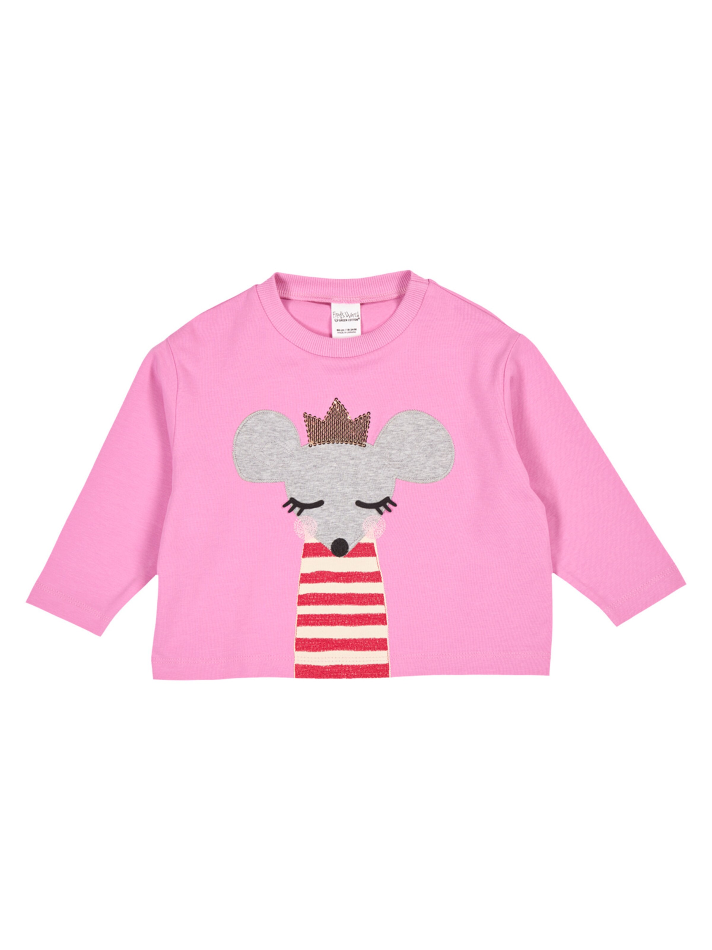 Maglietta di Fred's World by GREEN COTTON in rosa: frontale
