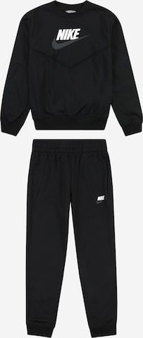 Nike Sportswear Joggingpak in Zwart: voorkant