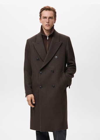 MANGO MAN Winter Coat 'Fin' in Brown: front