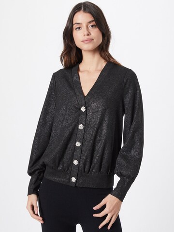 SISTERS POINT Knit Cardigan 'ELRA' in Black: front