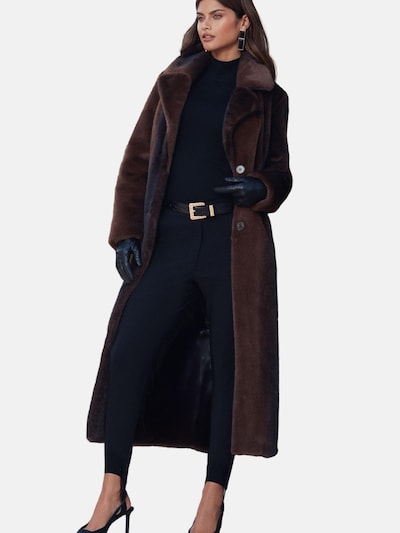 Lipsy Manteau mi-saison en XS en brun foncé, Vue avec produit