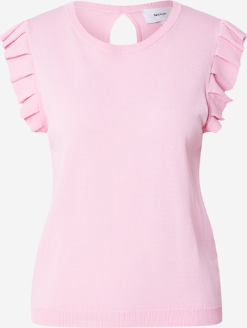 NÜMPH - Top de malha 'FIANA' em rosa: frente